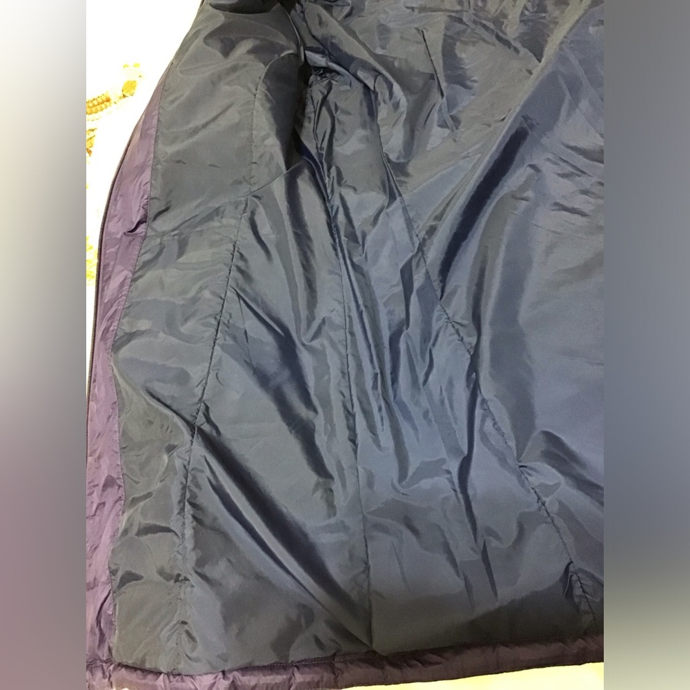 Columbia Purple Hooded Puffer Long Jacket Multi Zipper Details Size XL - Picture 14 of 16